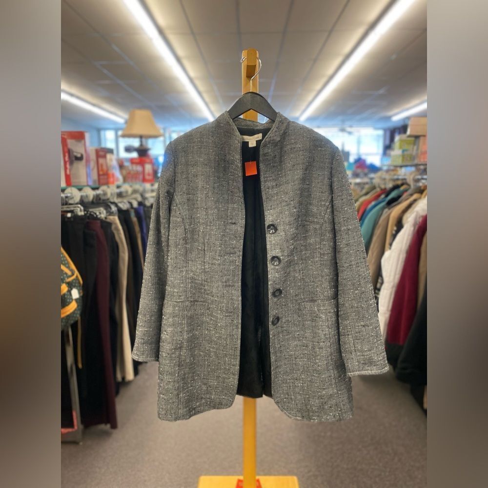 Coldwater Creek Sz. 12 Grey Boyfriend Blazer